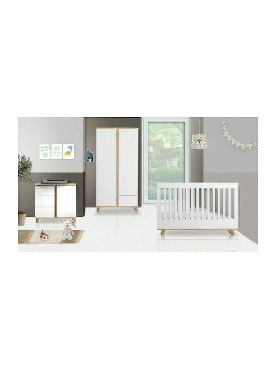 Cappuccino Dulap Pentru Copii Cu Ușă Dublă Alb 105x55x196cm
