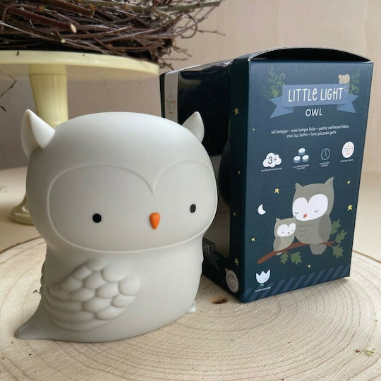 A Little Lovely Company Nursery Night Light LED Owl Battery White