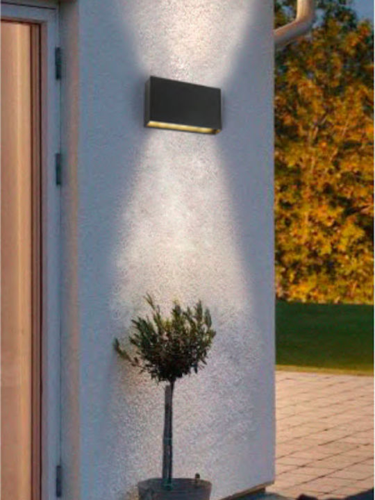 Viokef Wall-Mounted Outdoor Ceiling Light LED IP65 13W with Warm White Light Double Beam 20x12.5εκ.