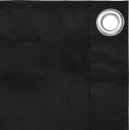 vidaXL Rectangular Separator de Umbrire Negru pe Rulou Cu cerc & cu strat PU 0.75x3m confecționat din țesătură Oxford