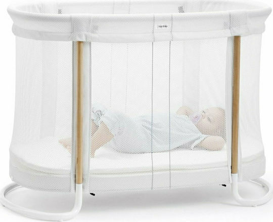 BabyBjorn Λίκνο με Στρώμα και Ρόδες Λευκό