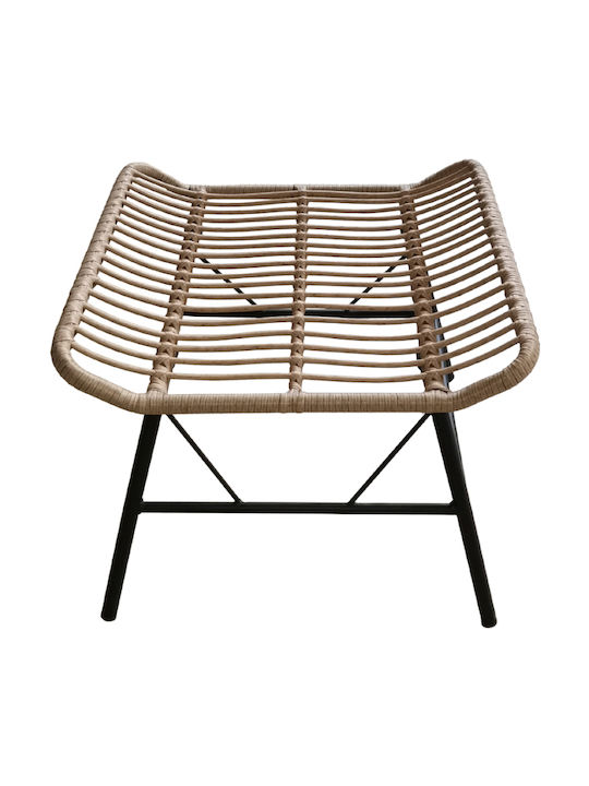 Garden Stool Rattan Butterfly Natural 58x59x47.5cm