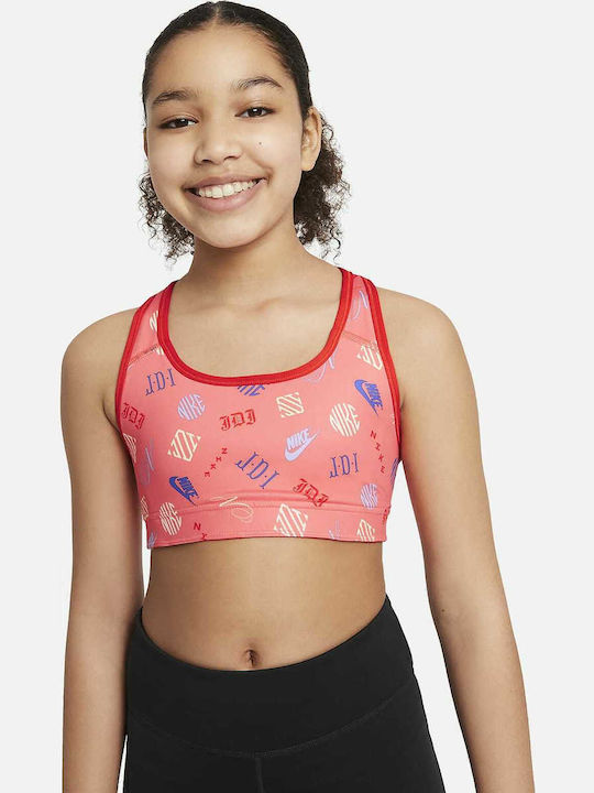 Nike Swoosh Παιδικό Μπουστάκι Dri-Fit Κόκκινο
