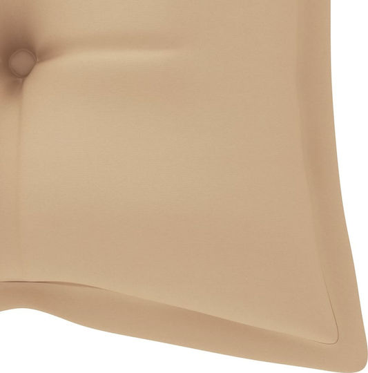 vidaXL Garden Swing Cushion With Backrest Beige 120x100 cm