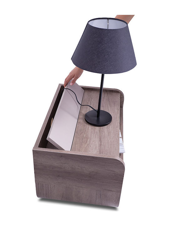 SO2 Wooden Bedside Table 61x40x39cm