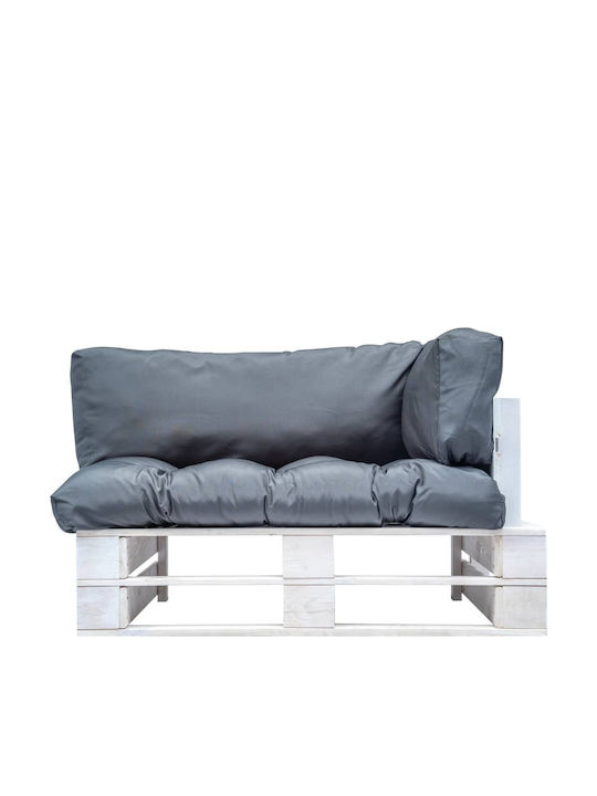 Two-Seater Sofa Outdoor from Pallets with Pillows 110x66x55cm