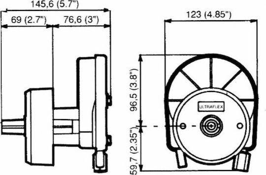 Ultraflex Рулева клетка за лодка Механизъм за управление T67