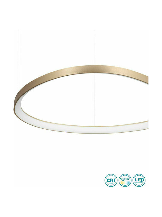 Ideal Lux Gemini Pendant Light LED with Warm White Light Gold