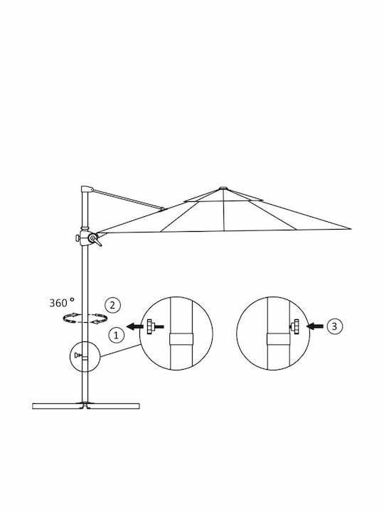Hanging Square Garden Parasol with Burgundy Metal Frame 2.5x2.5xHeight 2.47m