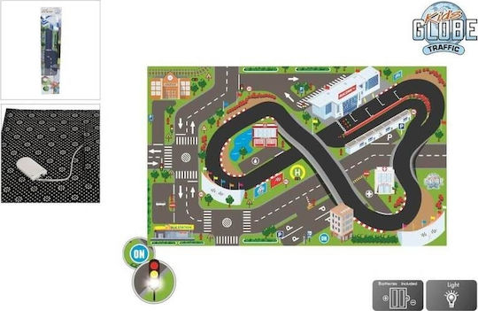 Vedes Kids Synthetic Rug Traffic Education with Led Road 72x120cm