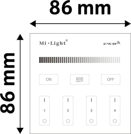 ATC ABLS12VTPSDIMM-RFC-4Z Recessed Dimmer Switch with Frame Touch LED Strip