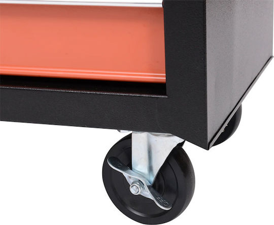 HomCom Cu roți Metal Căruță cu 7 Sertare L61.5xA33xÎ76cm