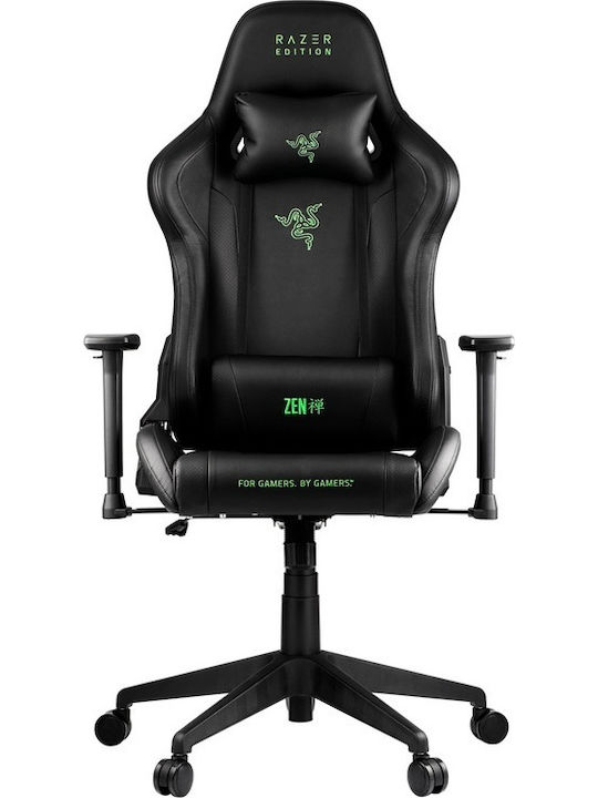 Zen Tarok Essentials Artificial Leather Gaming Chair with Adjustable Arms Black