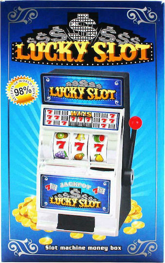 Κουμπαράς Πλαστικός Slot Machine Μπλε