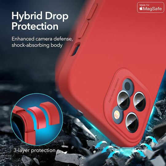 ESR Cloud Back Cover Silicone Red (iPhone 12 / 12 Pro)