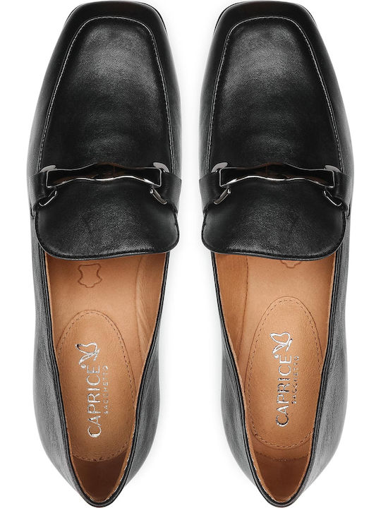 Δερμάτινα Γυναικεία Loafers σε Μαύρο Χρώμα