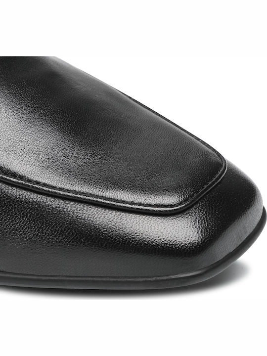 Δερμάτινα Γυναικεία Loafers σε Μαύρο Χρώμα