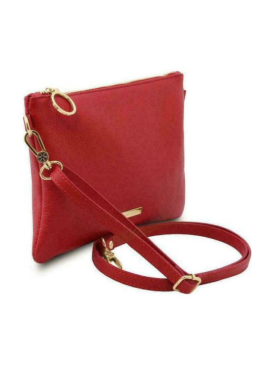 Leather Women's Clutch Red