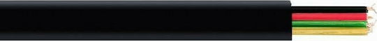 Gembird Flat Telephone Cable Unterminated 100m Black (TC1000S-100M-B)