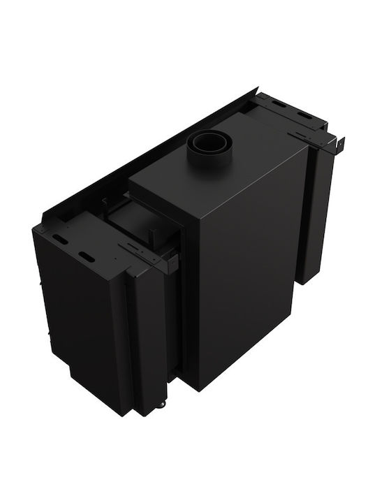 Kratki Leo L 100 G20 Ενεργειακό Τζάκι Αερίου 9kW Αριστερή Γωνία με Σταθερή Πόρτα