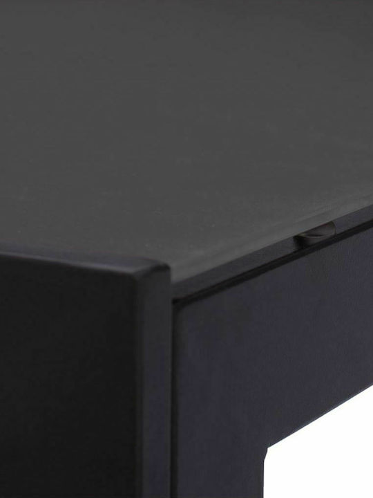 Маса Стабилна Метален със Стъклена Повърхност Ofer Сив 150x90x75бр