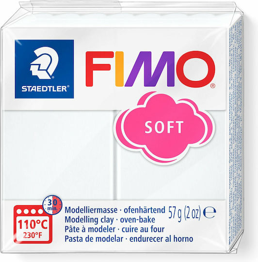 Staedtler Fimo Soft Polymeric Modelling Clay White 57gr