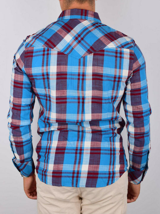 Diesel Men's Shirt Long Sleeve Cotton Checked Multicolour