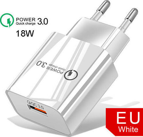 Lamtech Φορτιστής Χωρίς Καλώδιο με Θύρα USB-A 18W Quick Charge 3.0 Λευκός (LAM021950)