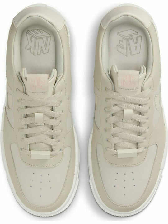 Air Force 1 Flatforms Sneakers Light Stone / Summit White / Pale Coral / Light Bone