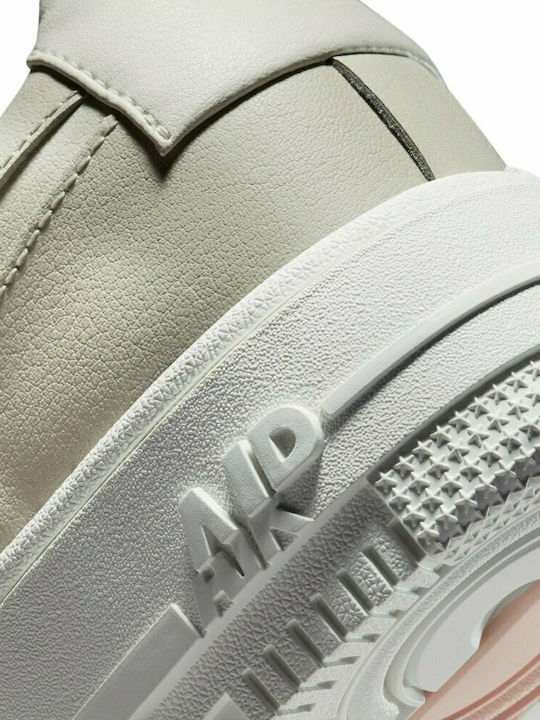 Air Force 1 Flatforms Sneakers Light Stone / Summit White / Pale Coral / Light Bone