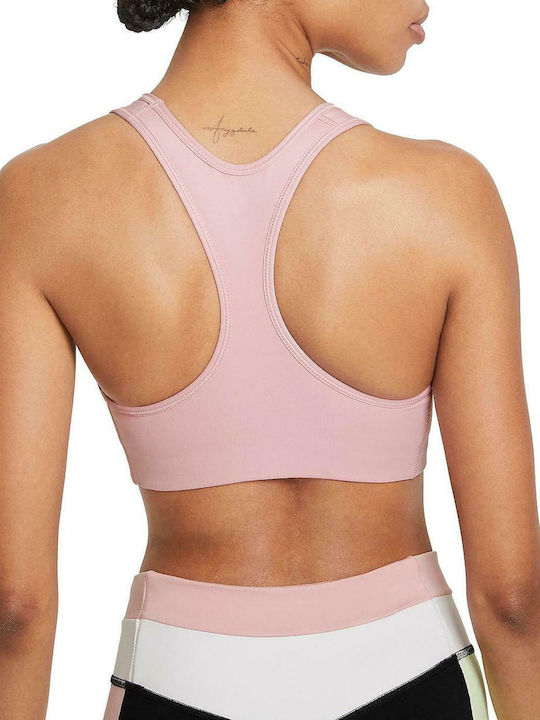 Nike Dri-Fit Swoosh Γυναικείο Αθλητικό Μπουστάκι Ροζ