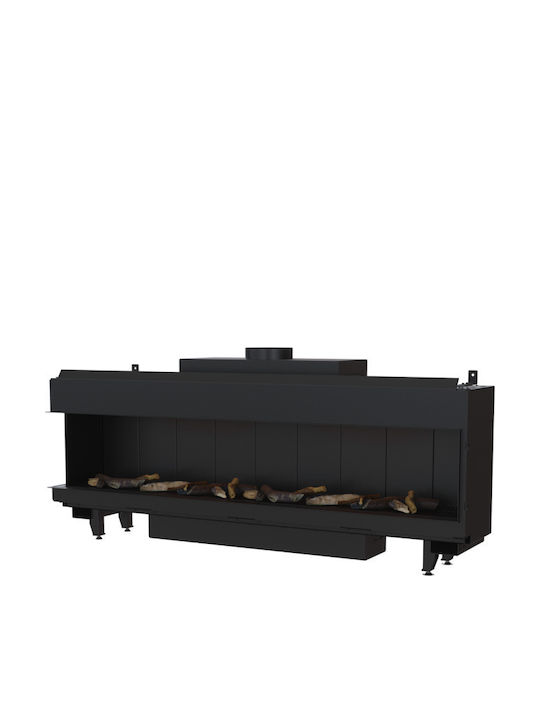 Kratki LEO L 200 G20 Kaminofen Gas 16kW Linke Ecke mit fester Tür