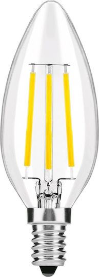 Avide ABLFC14NW-4W Bec LED 4W pentru Soclu E14 și Formă C35 Alb natural 480lm 15.001.0417