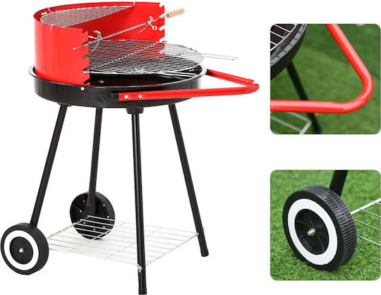 Outsunny Holzkohlegrill 67x67cm