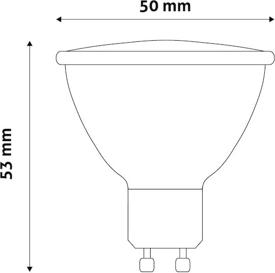 Avide ABGU10WW-7W-AP Λάμπα LED 7W για Ντουί GU10 Θερμό Λευκό 610lm