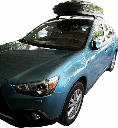 Nordrive Metallic Car Roof Bars Set with Roof Rack Legs Black