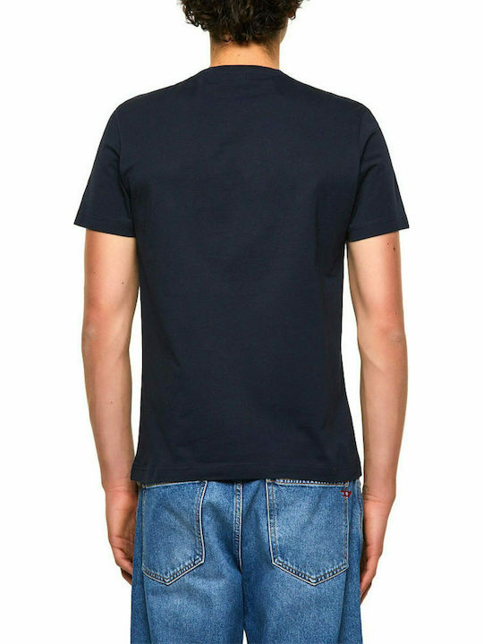 Diesel T-Diegos-K20 Herren T-Shirt Kurzarm Marineblau