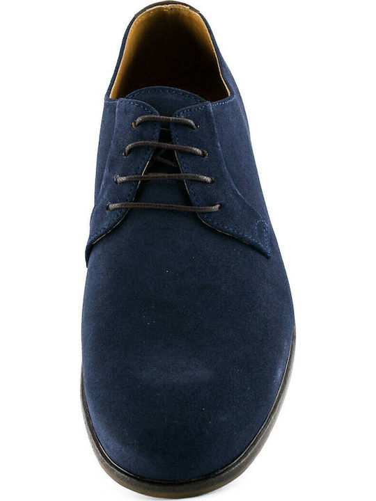 Fentini 0014 Men's Leather Casual Shoes Blue