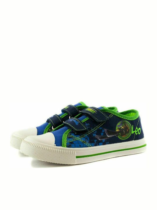 Meridian Παιδικά Sneakers Turtles Leo με Σκρατς για Αγόρι Μπλε