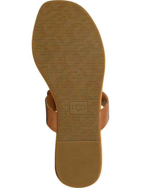 Leather Women's Sandals Tabac Brown