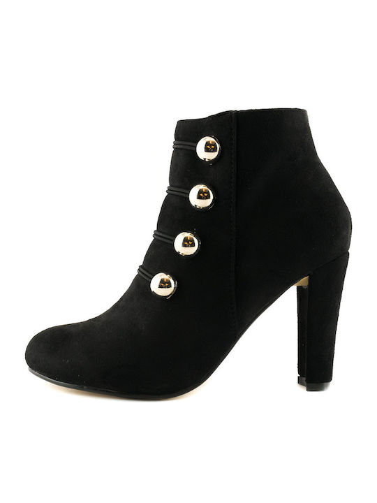 Adam's Shoes Women's Ankle Boots with High Heel Black