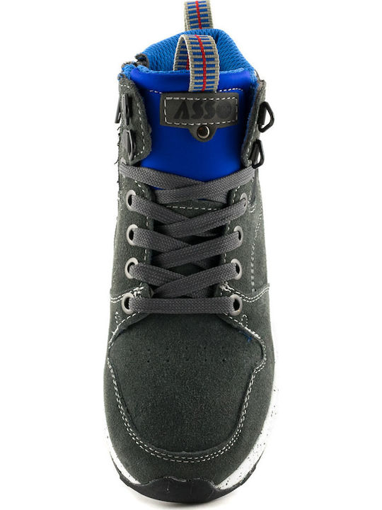 68903 Kinder Sneakers Hoch Gray