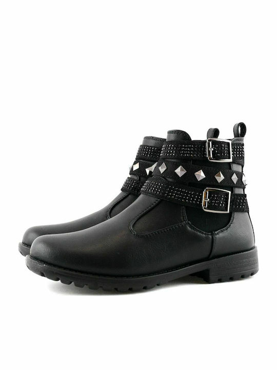 Asso Kids PU Leather Boots Black