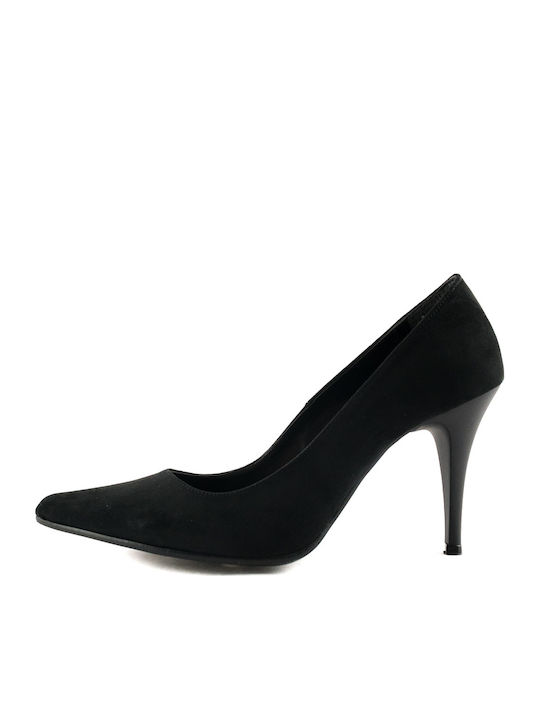 Stefania 910 Leder Pumps mit Stiletto-Absatz Schwarz