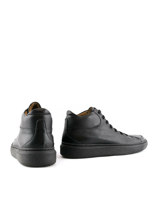 319 Leder Schwarz Herrenstiefel