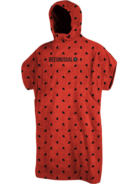 Bee. Unusual. Watermelon Haze Strandponcho Mikrofaser Orange