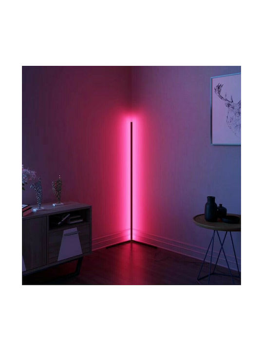 LED Floor Lamp H156.2cm. with RGB Light Black