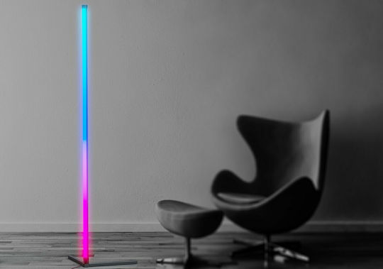 LED Floor Lamp H156.2cm. with RGB Light Black
