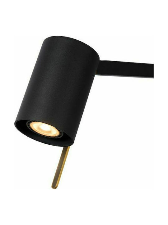 Lucide Lightning Floor Lamp H130xW34cm. with Socket for Bulb GU10 Black