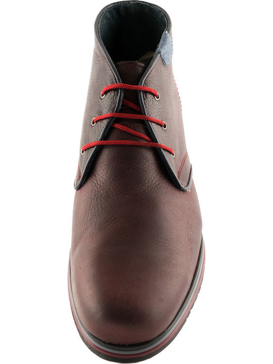 Leather Burgundy Men's Boots
